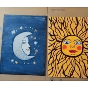 Day and Night Painting Duo-Heaven and Hearts Series- Signed 2026